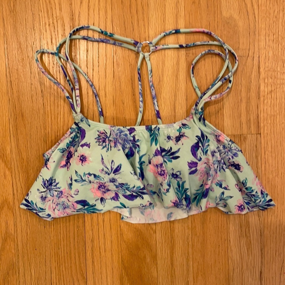 LA Hearts floral bikini top